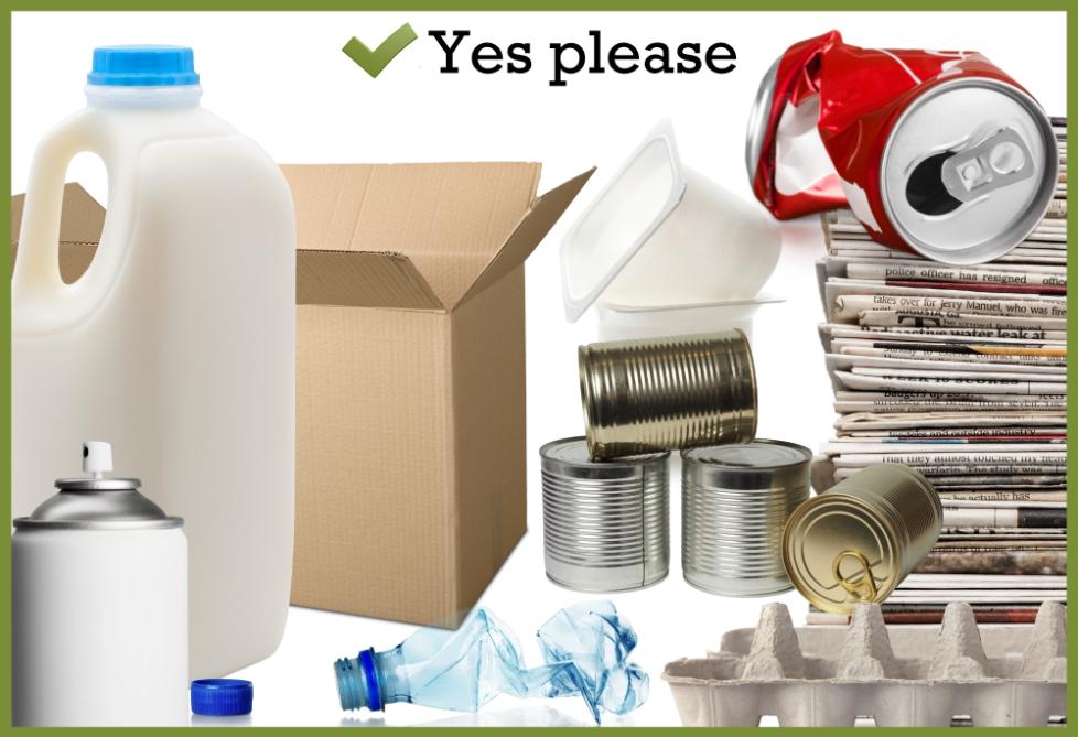 Recycling yes please items